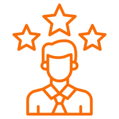 Here's an alt tag for the image: `Top-rated employee, three stars`